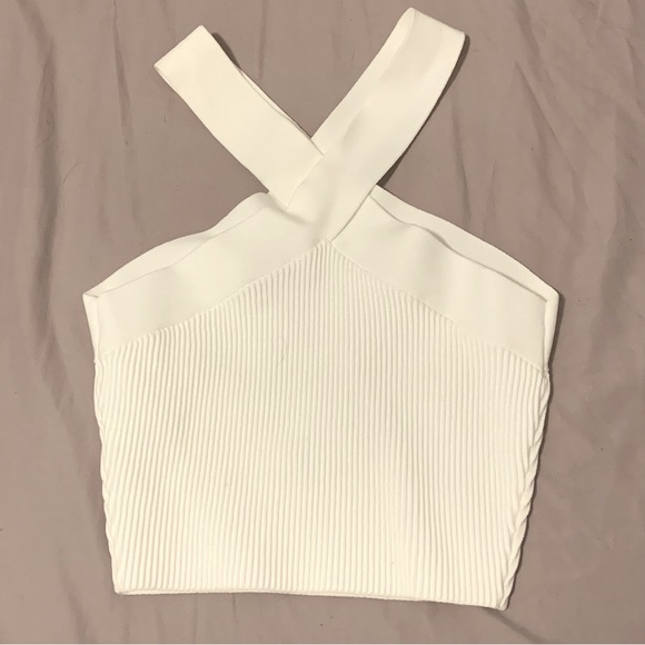 Aritzia Babaton Sculpt Knit Criss Cross Cropped Tank - Picture 1 of 3